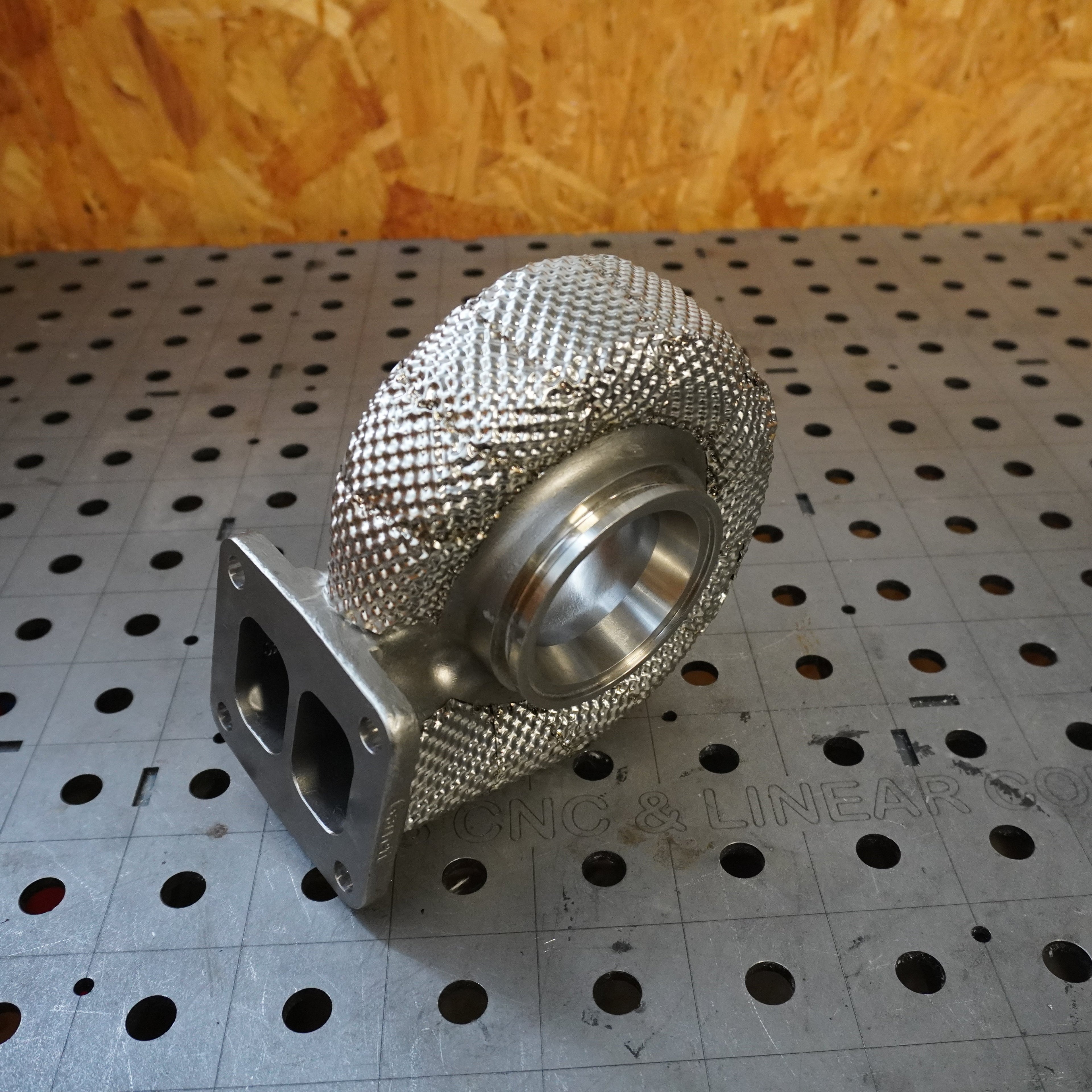 Heat wrap turbo exhaust housing