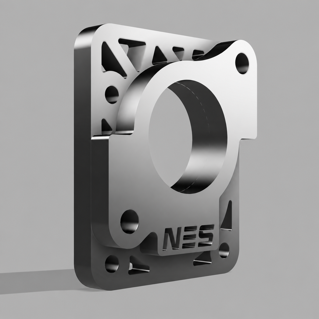 NES E36 brake booster delete bracket CAD render