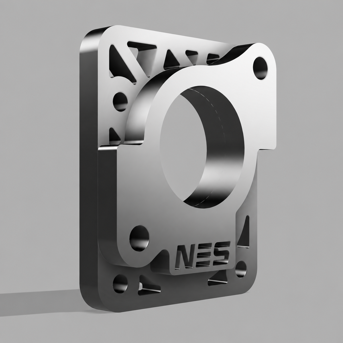NES E36 brake booster delete bracket CAD render