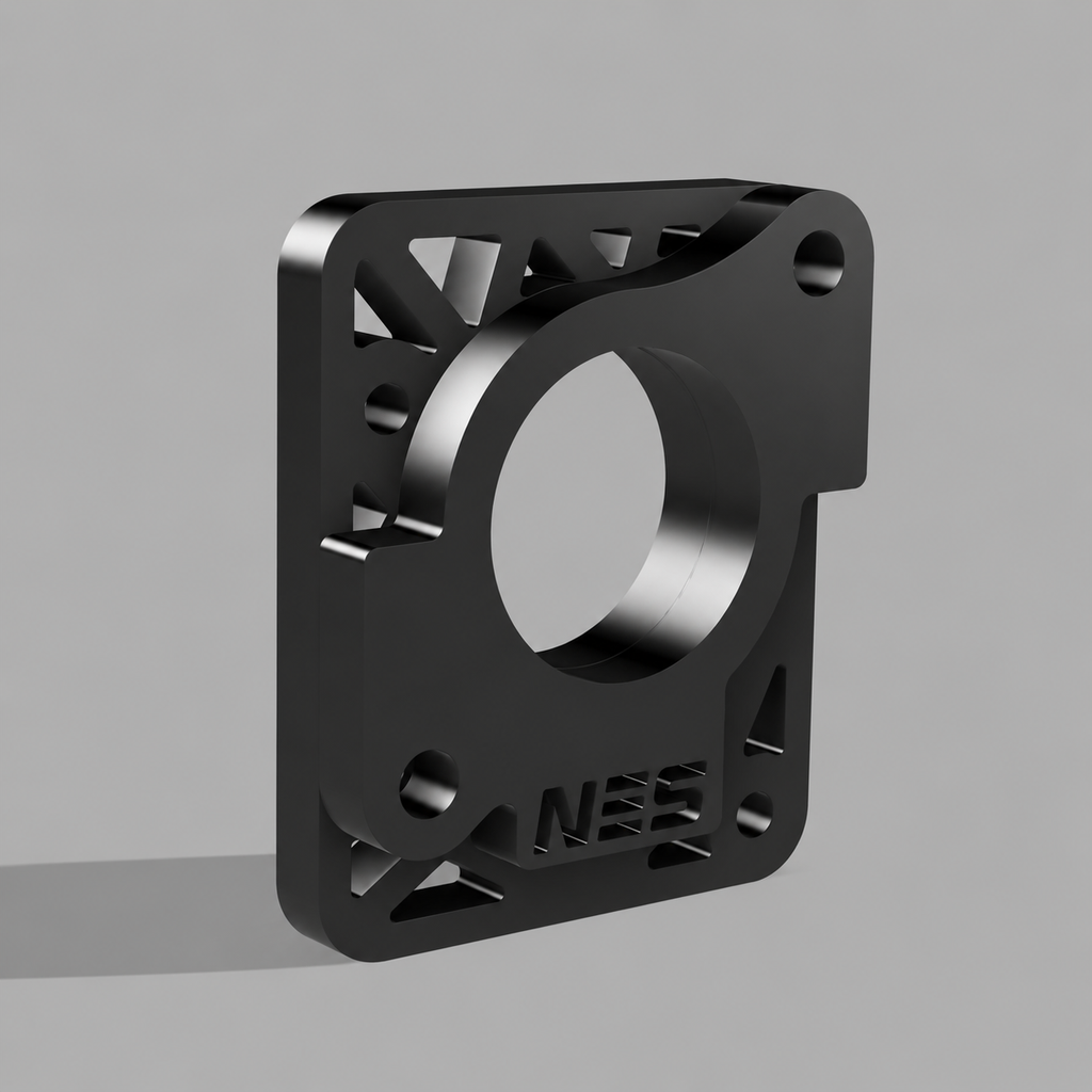 NES E46 brake booster delete CAD render